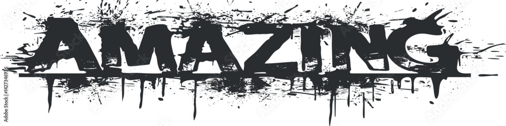 A bold and artistic representation of the word amazing with a splash design. A bold and artistic representation of the word amazing with a splash design.