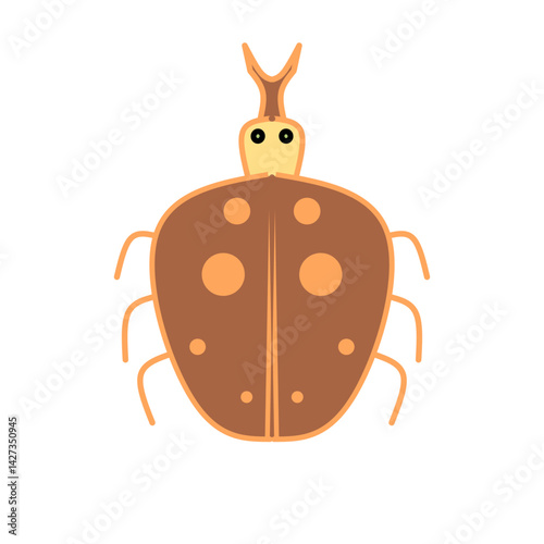 vector illustration of a cartoon lady bug