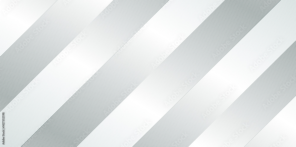 Fototapeta premium Seamless oblique, stripe diagonal vector stylish wave grid thin technology grayscale fabric line texture pattern. geometric fabric stripe line black and gray gradient beautiful repeat design. 