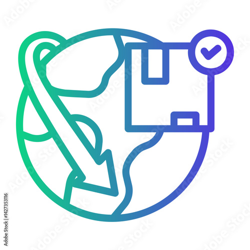 trading Line Gradient Icon