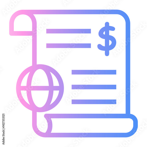 trading Line Gradient Icon
