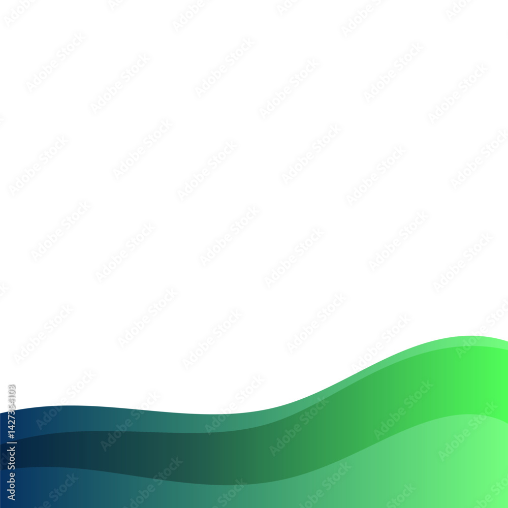 Fototapeta premium Footer Gradient Wave Shape