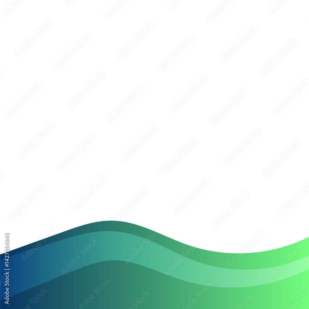 Fototapeta premium Footer Gradient Wave Shape