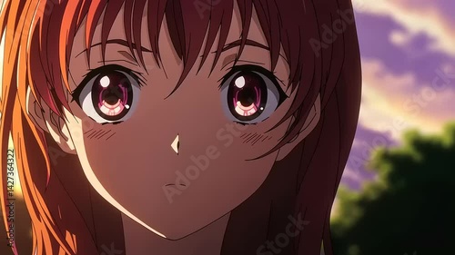 Emotional Anime Girl Portrait with Expressive Eyes and Soft Lighting, Cinematic Detail