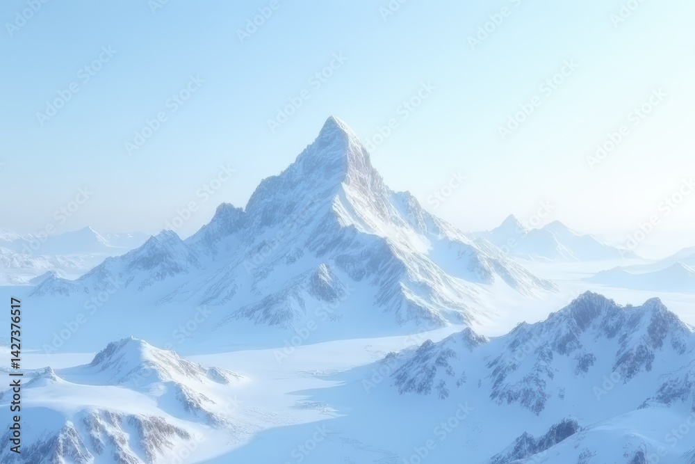 Fototapeta premium Mountainous Snowcapped Scenery