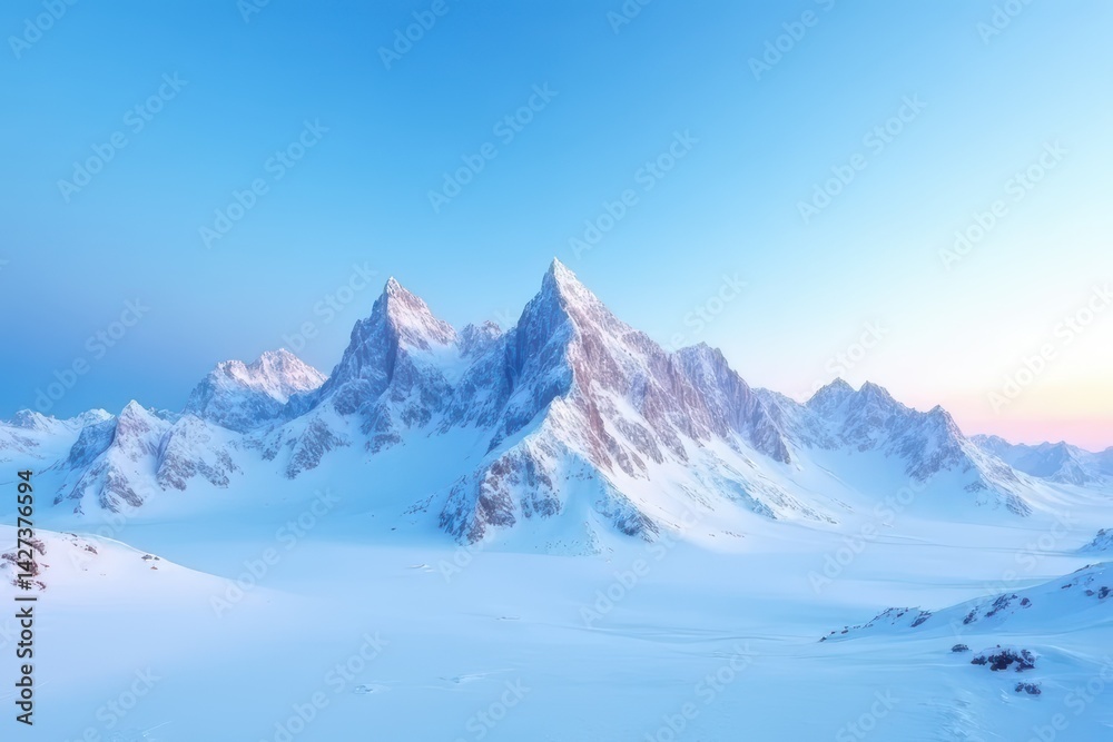 Obraz premium Mountainous Winter Landscape