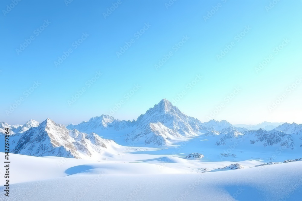 Fototapeta premium Snowy Mountain Scenery