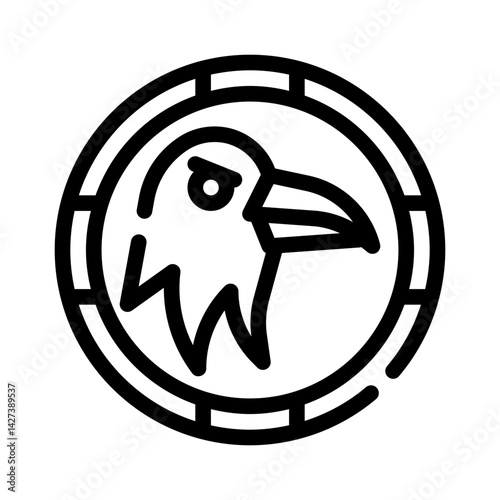 presidential seal line icon