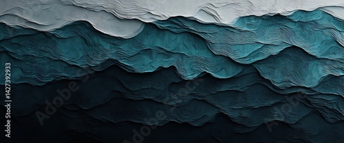 Wallpaper Mural Midnight teal and dark sapphire gradients merging on a solid dark grey background. Torontodigital.ca
