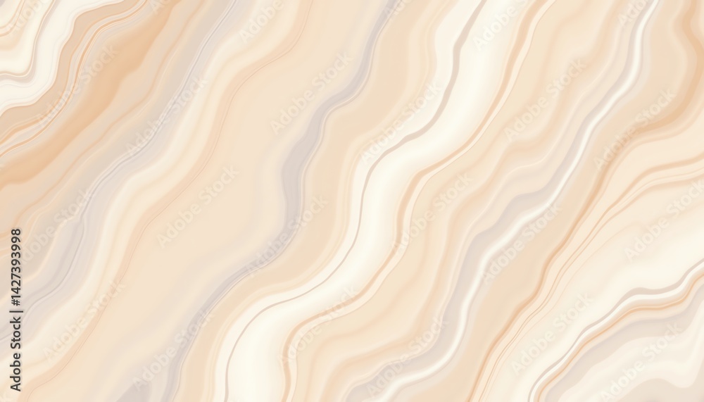 Fototapeta premium Abstract fluid marble pattern in soft tones.
