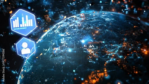 Digital Globe Exploring Data Visualization and Connectivity in Technologys Digital Divide