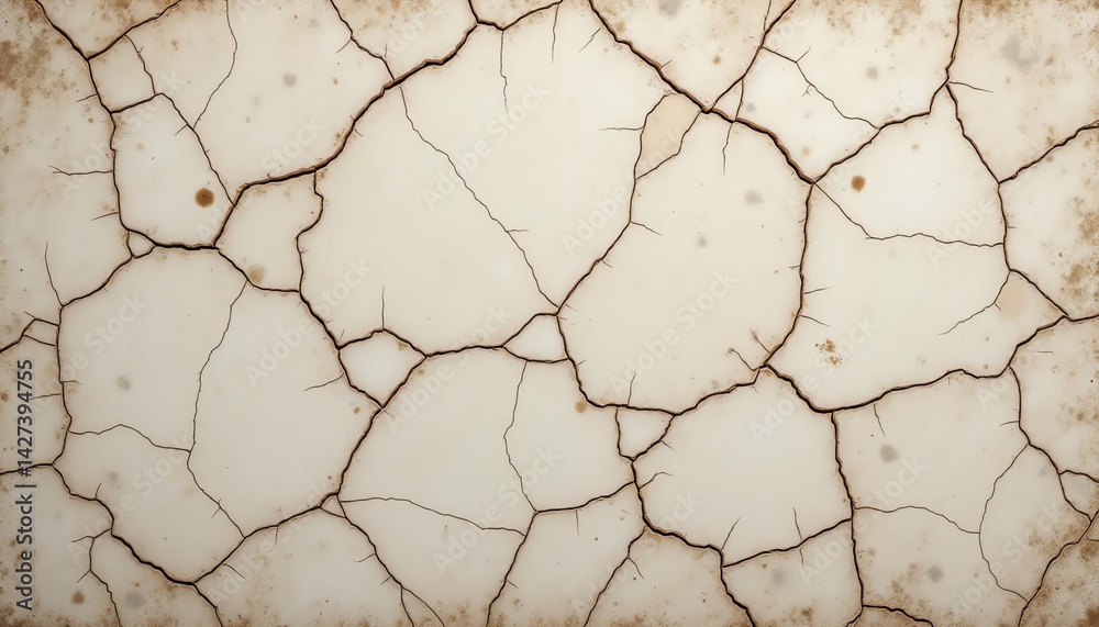 Obraz premium Cracked surface texture with natural patterns.
