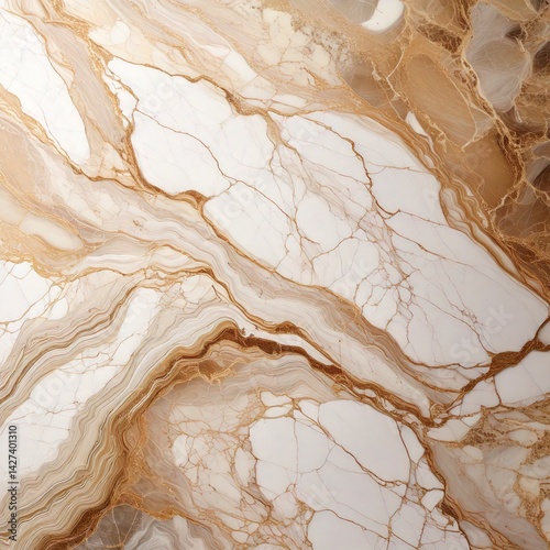 A serene marble pattern with soft cream and beige tones, complemented by delicate white veins for a warm and inviting feel