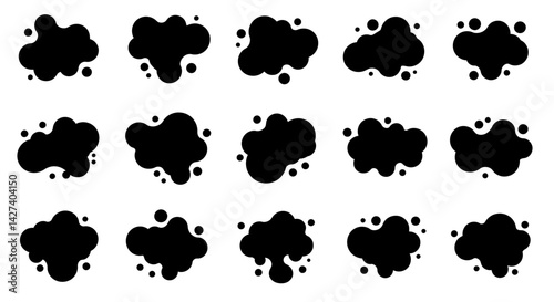 Inkblot blobs dispersed creatively