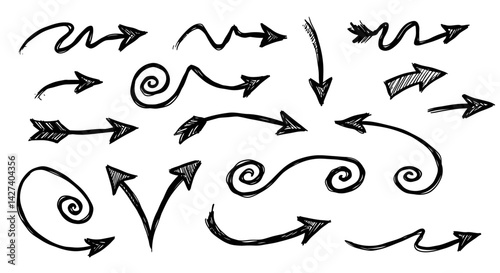 Sketched Arrows A whimsical direction guide