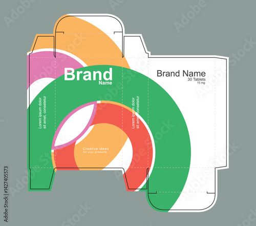 Drug box concept vector illustration 