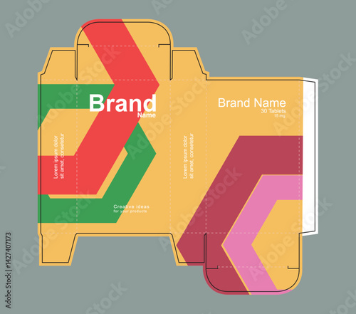 Drug box concept vector illustration