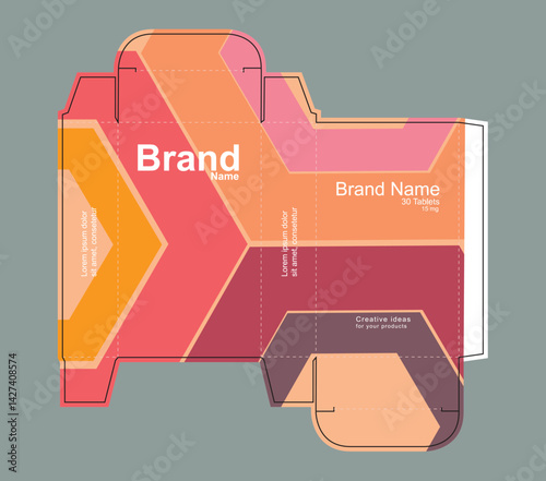 Drug box concept vector illustration