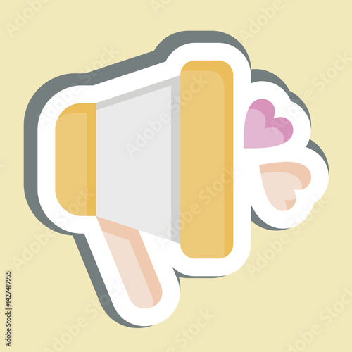 Sticker Love Environment. related to World Peace symbol. design editable