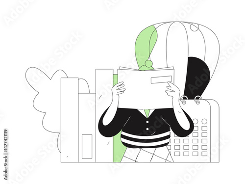 Education and learning people flat vector concept hand drawn illustration
