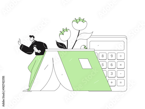 Education and learning people flat vector concept hand drawn illustration
