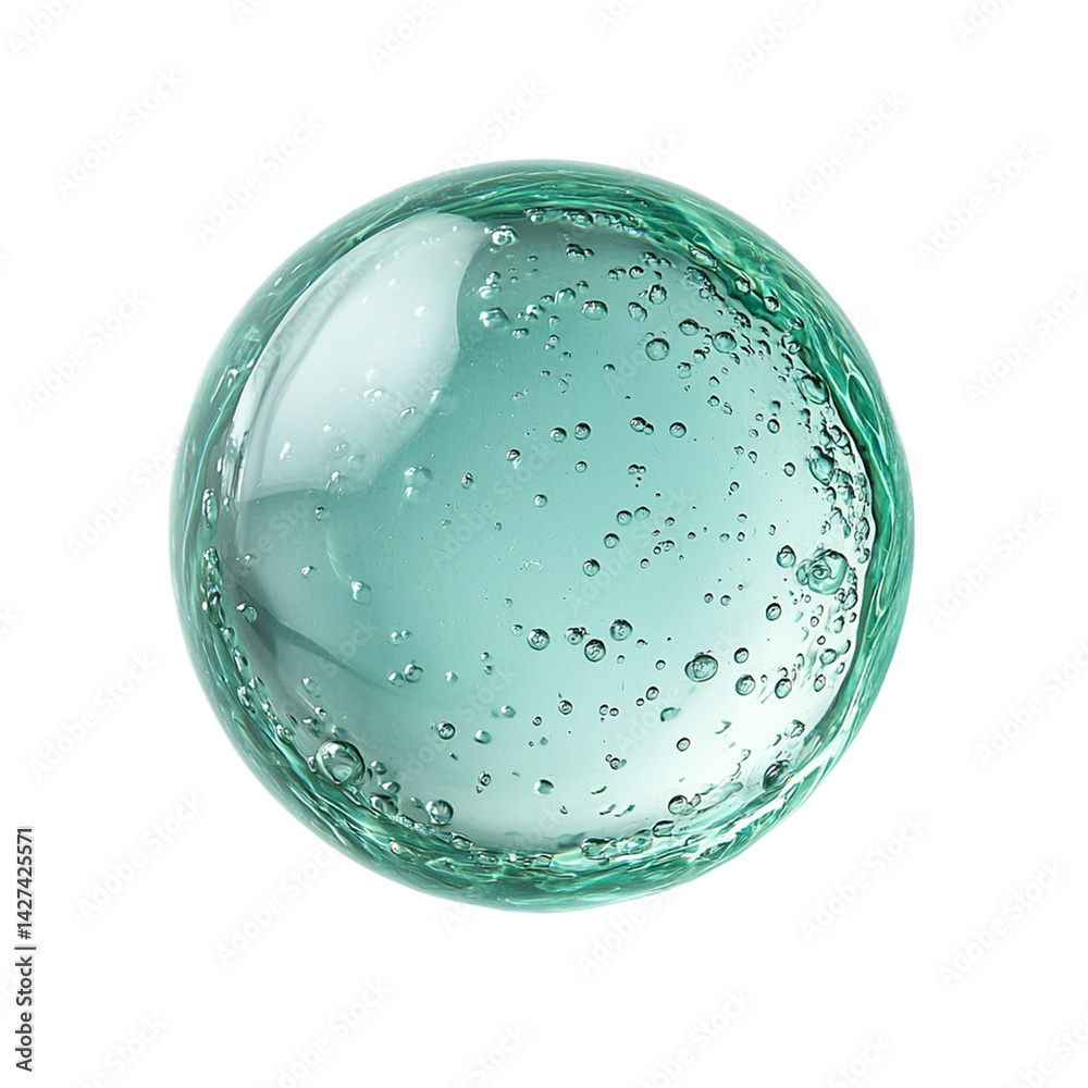 blue green glycerol simple cell in white background
blue green glycerol simple cell in white background