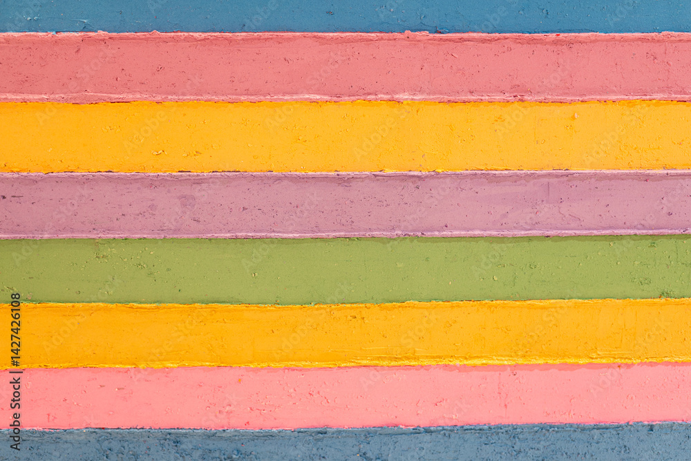 Colorful Stripes in Oil paint color Style. Grunge Fashion Texture. Canvas, Fabric Background. Colorful Minimalist Wall.