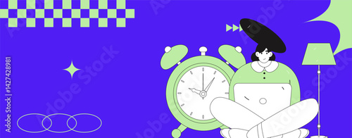 Education and learning people flat vector concept hand drawn illustration
