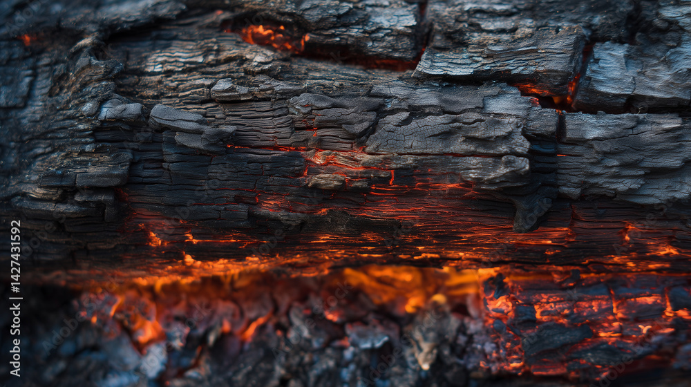 Explore Close Up of Burning Log Texture Highlighting Vivid Orange Charred Bark Fiery Grain Details Explore Close Up of Burning Log Texture Highlighting Vivid Orange Charred Bark Fiery Grain Details