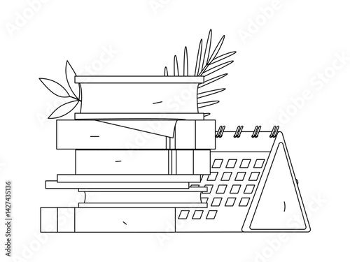 Education and learning people flat vector concept hand drawn illustration
