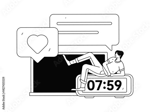 Education and learning people flat vector concept hand drawn illustration
