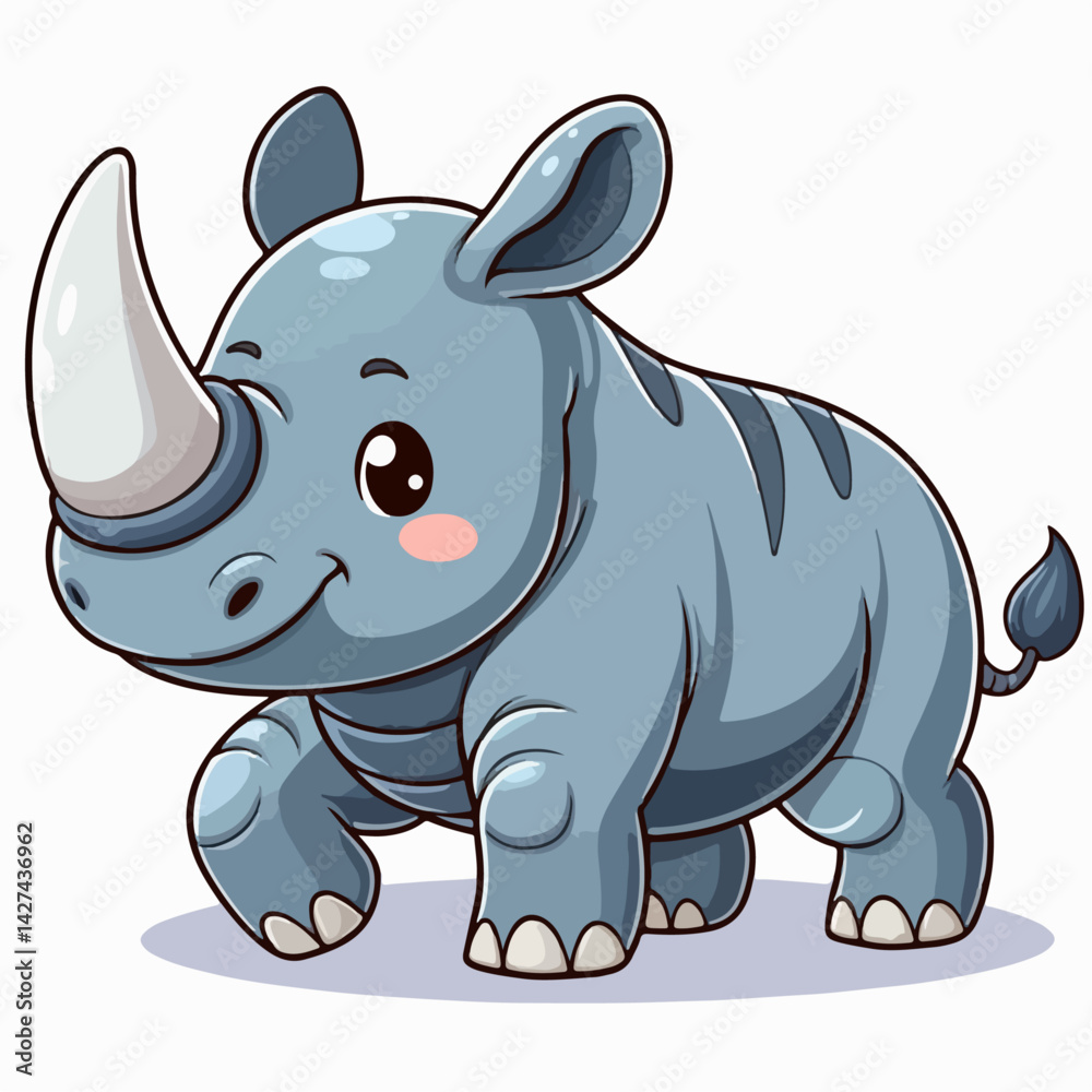 Obraz premium rhinoceros vector illustration