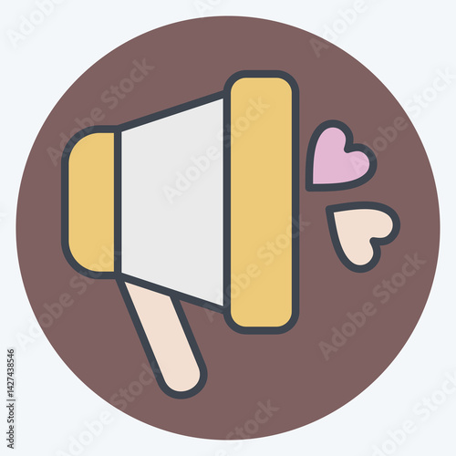 Icon Love Environment. related to World Peace symbol. color mate style. design editable