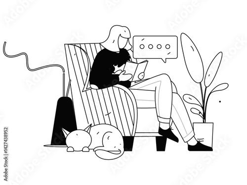 Education and learning people flat vector concept hand drawn illustration
