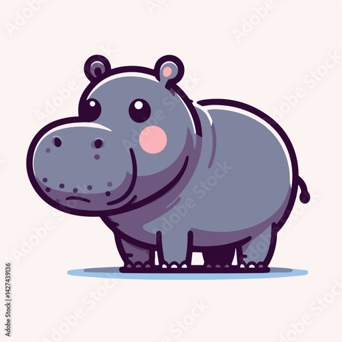 hippopotamus vector illustration