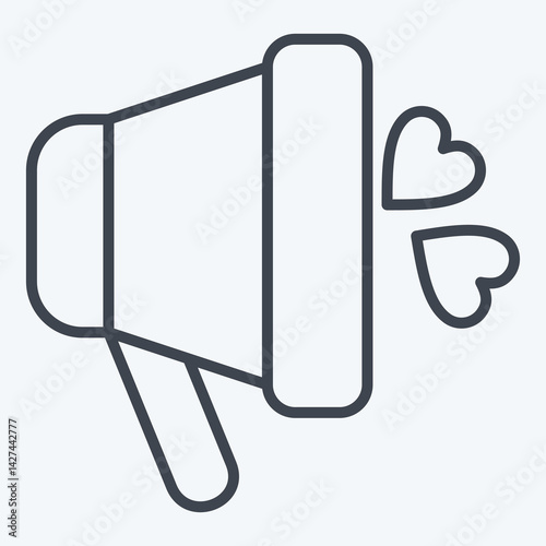 Icon Love Environment. related to World Peace symbol. line style. design editable