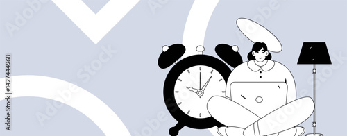 Education and learning people flat vector concept hand drawn illustration
