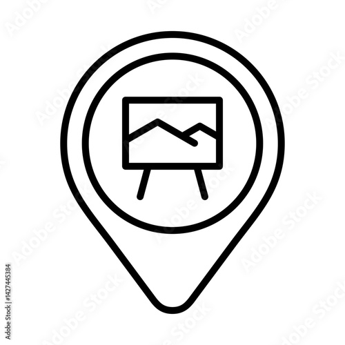 art gallery museum icon vector