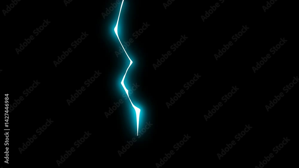 fast lightning animation with transparent background