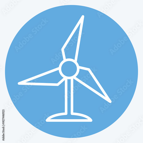 Icon Sustainable Development. related to Development symbol. blue eyes style