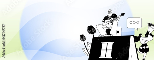 Education and learning people flat vector concept hand drawn illustration
