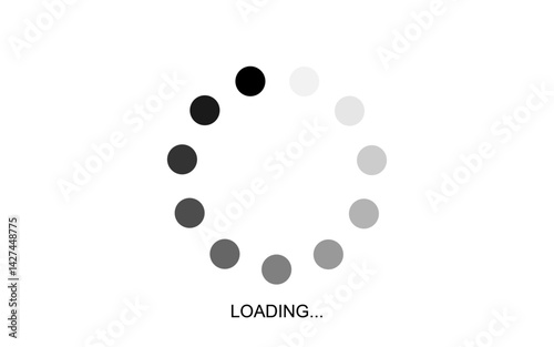 Loading icon stock illustration, circle gradient loading icon, vector loading image