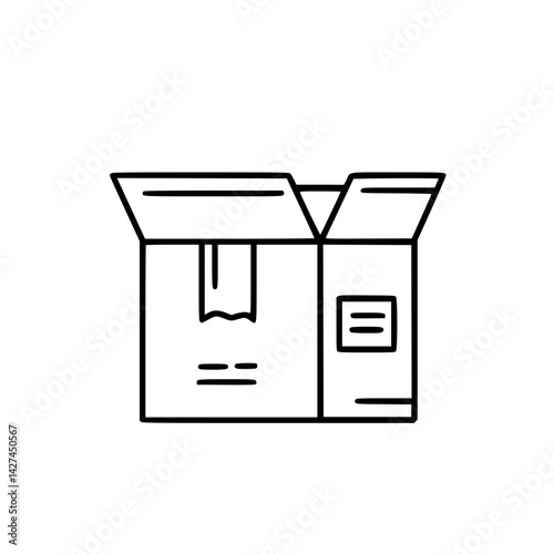 vector illustration of a cardboard box