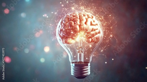 light bulb and brain