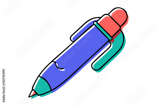 Stationery icons. Retro. Pop. Cute.