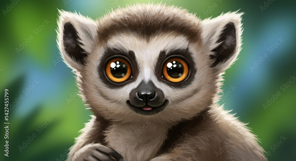 Lemur Digital Painting Lemur Digital Painting