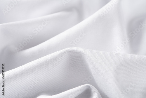 Obraz na płótnie white cotton fabric texture background. Creases of cloth and cotton. w salonie