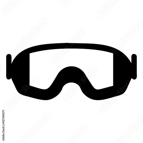 safety goggles icon silhouette line art vector illustration on transparent background