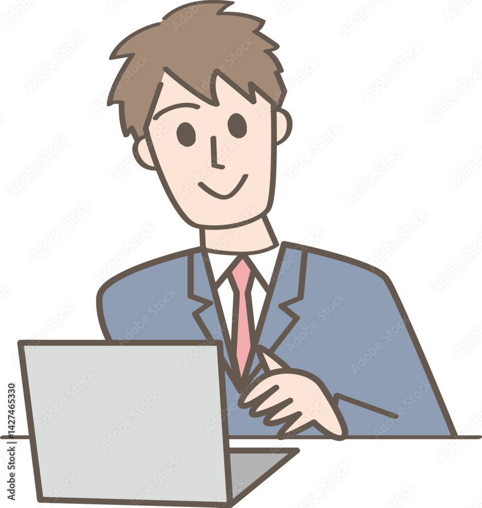PCで仕事をするビジネスパーソン PCで仕事をするビジネスパーソン