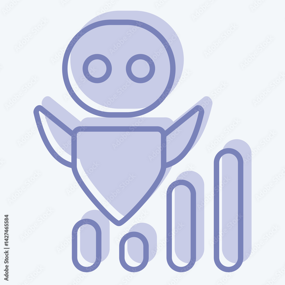Obraz premium Icon AI Development Speed. related to Development symbol. two tone style